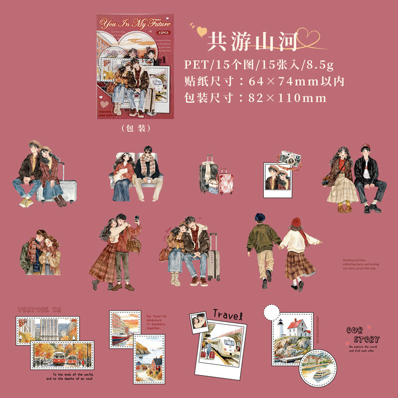 S-32  The Rest of My Life with You Series Couple Theme Sticker 6Style