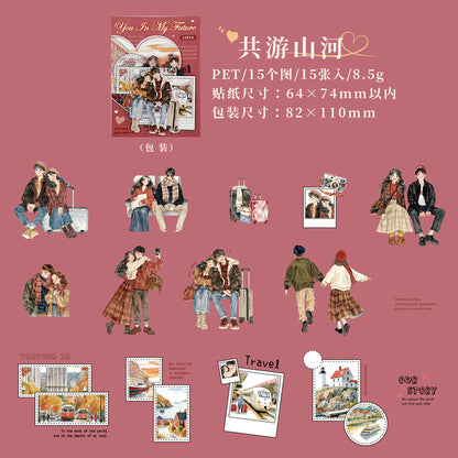 S-32  The Rest of My Life with You Series Couple Theme Sticker 6Style