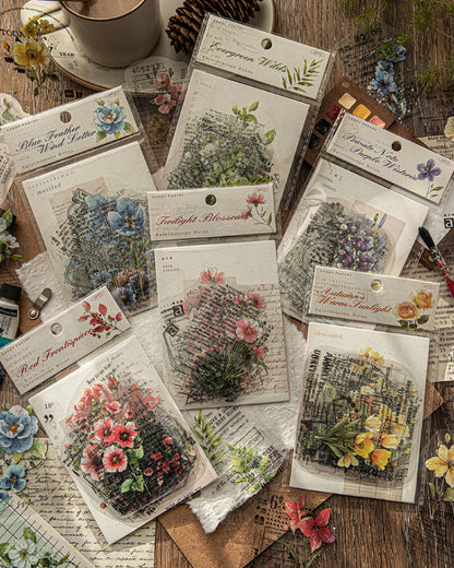 S-44  Kaleidoscope Notes Series Vintage Floral Landscaping Theme 6Style