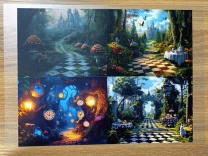 S93 Alice Wonderland Reverie  sticker pet precut A4 size 2 pieces