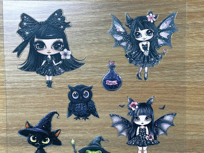 E-124 Star Dust Sprites 3D Embossed sticker 1 piece