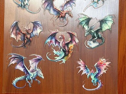 E-134 Primal Wing 3D Embossed sticker 1 piece
