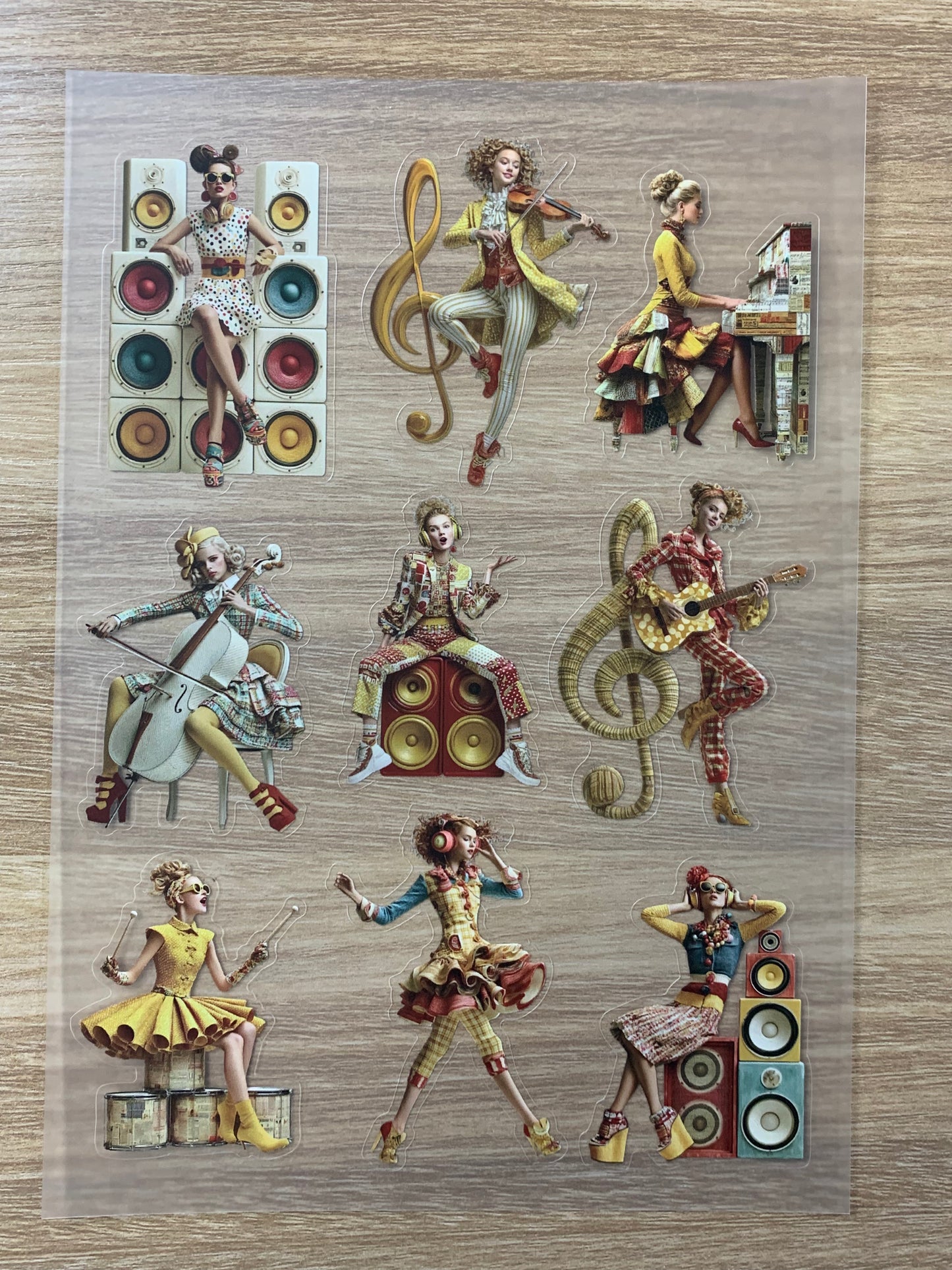 S23 Melody & Movement sticker pet precut A5 size 3 pieces