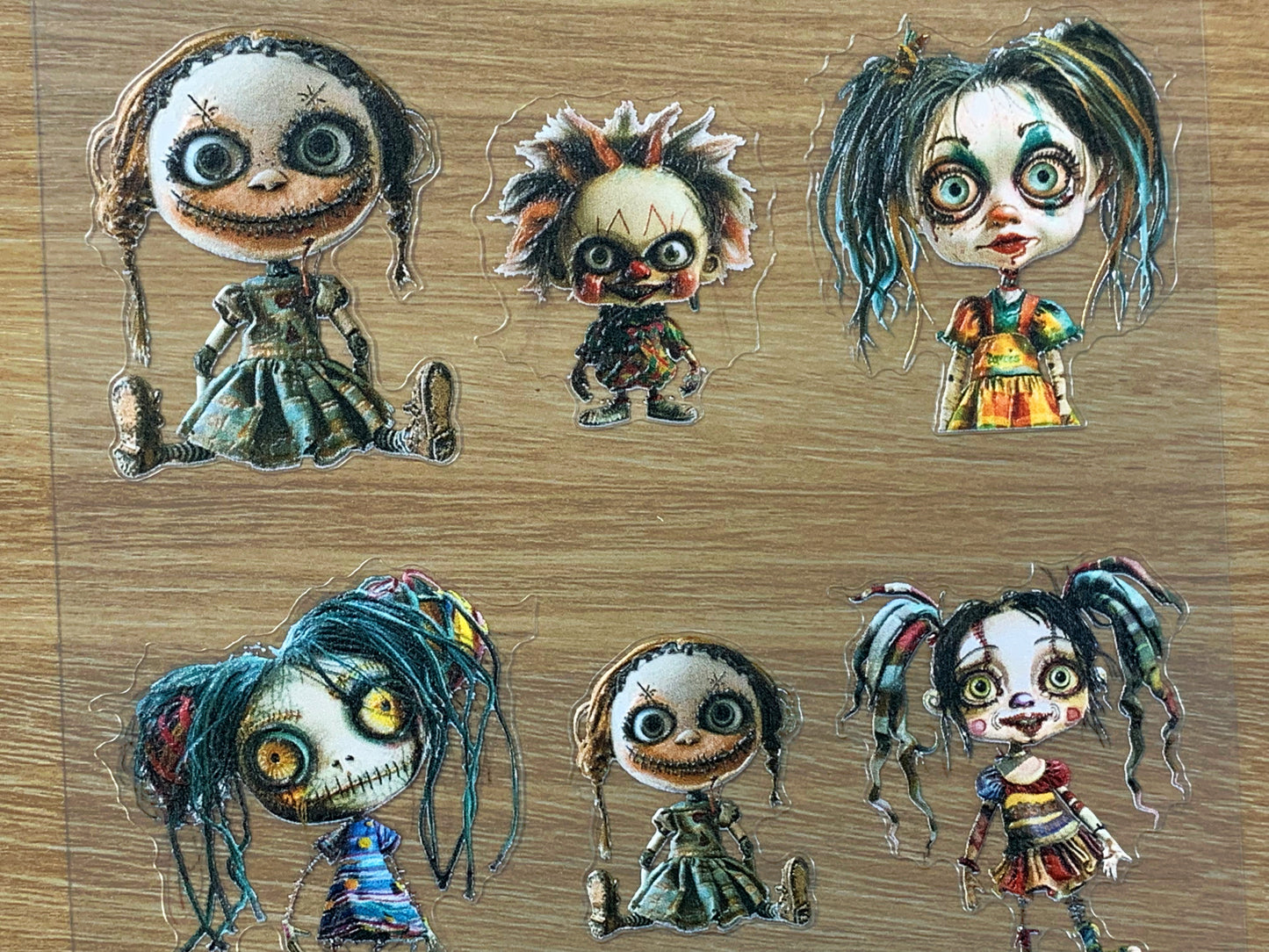 E-99 Stitched Voodoo Doll 3D Embossed sticker 1 piece