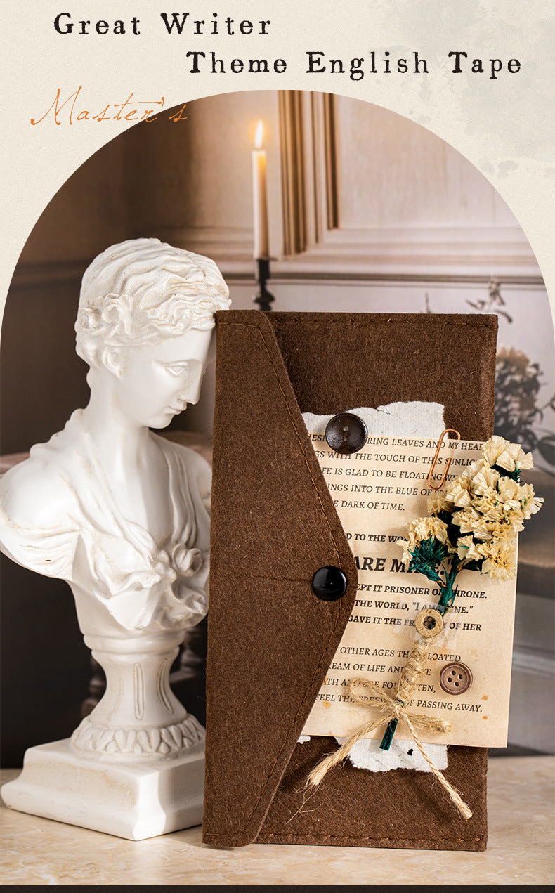 S-34  Literary Manuscript Series Large Size Literary Theme Tape 6Style