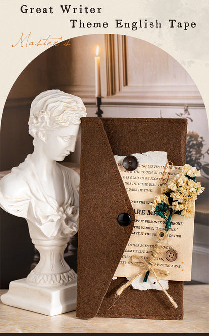 S-34  Literary Manuscript Series Large Size Literary Theme Tape 6Style