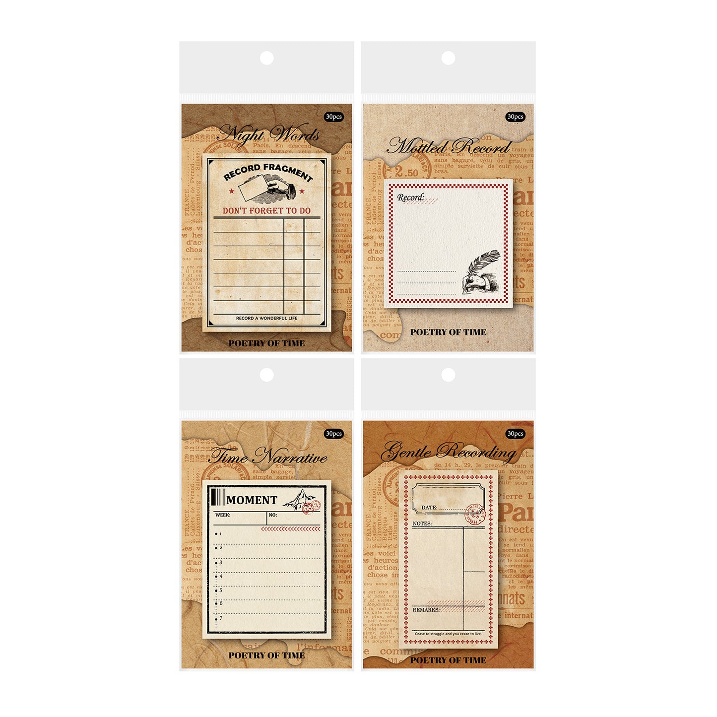 P-11 Ancient Forest Sticky Notes Poetic Series of Time Material Retro Chronicle 4Style