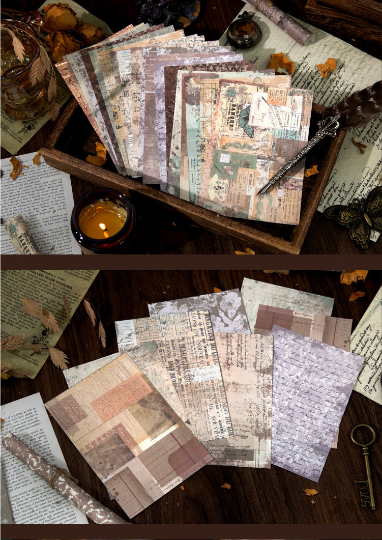 P-7 Dreaming of the Past Series Retro Theme Base Material Paper in 5 Styles