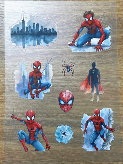 S114 Spider-Man sticker pet precut A5 size 2 pieces