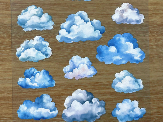 E-83 Sky Marshmallows 3D Embossed sticker 1 piece