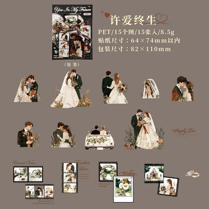 S-32  The Rest of My Life with You Series Couple Theme Sticker 6Style