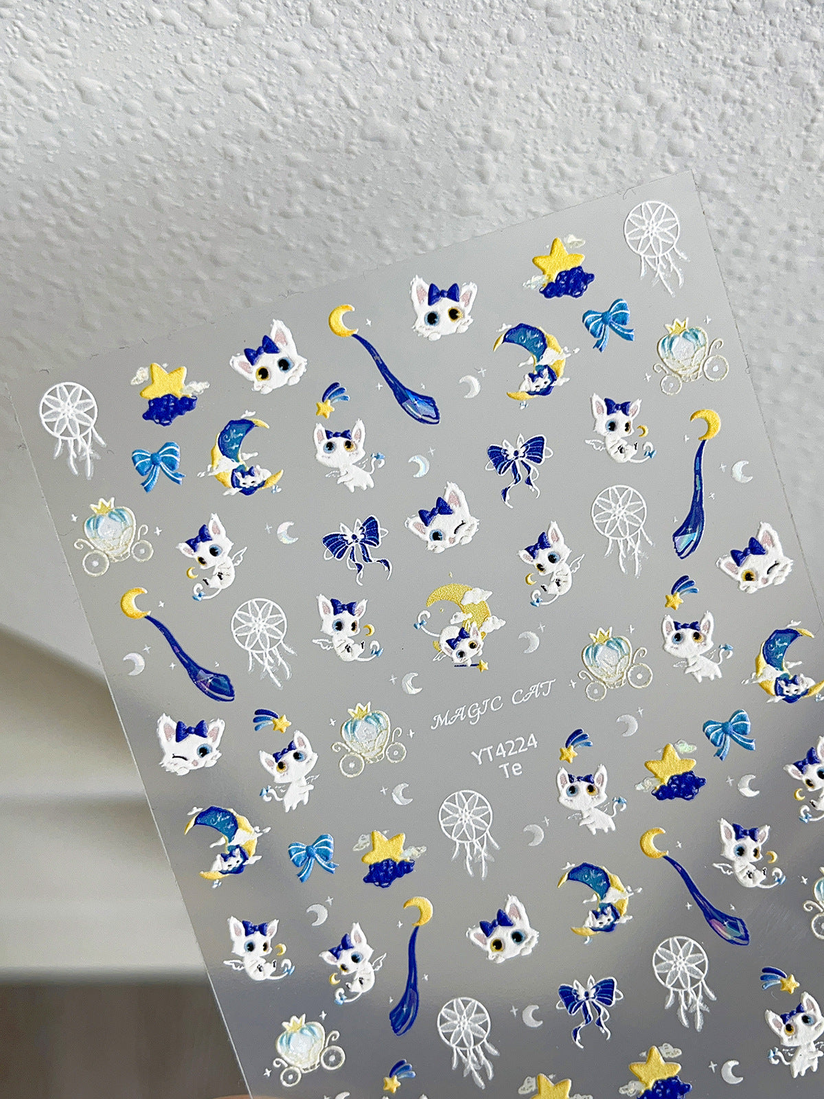 MINI-11 Shell Light Bowknot Kitten Stickers