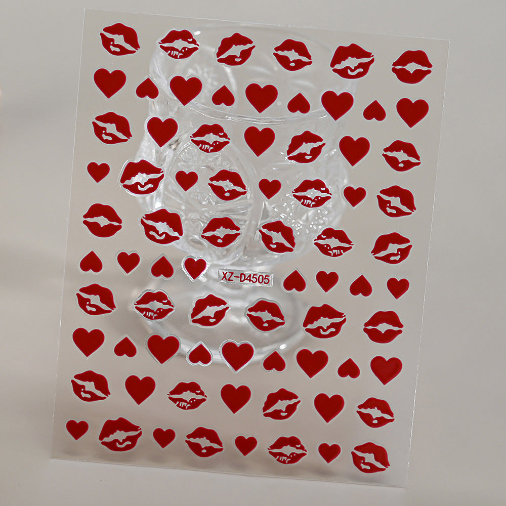 MINI-26 Valentine's Day Red Heart Stickers