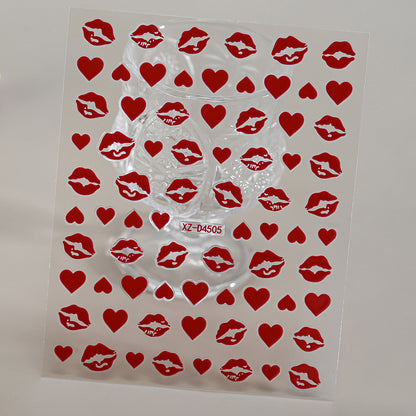 MINI-26 Valentine's Day Red Heart Stickers