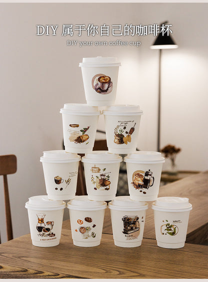 S-22 Coffee Transfer Sticker Hazy Coffee Fragrance Dream Series  6Style