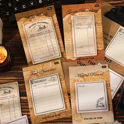 P-11 Ancient Forest Sticky Notes Poetic Series of Time Material Retro Chronicle 4Style