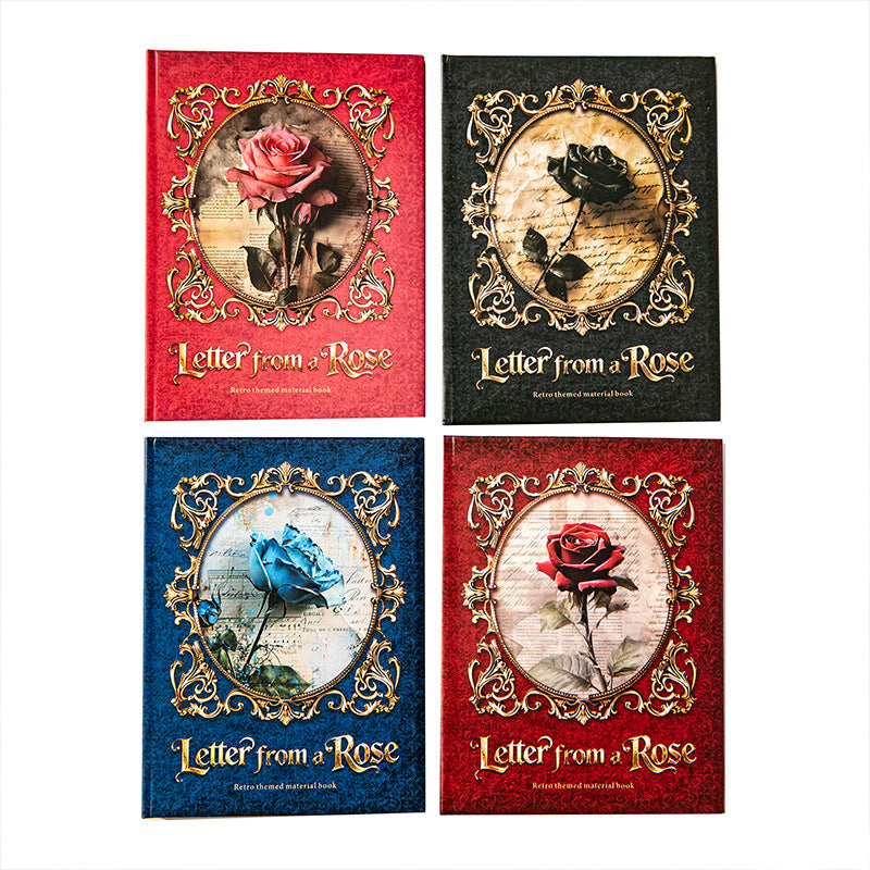 S-29 Retro Rose Theme Hardcover Material Book Letter from the Rose Series 4Style