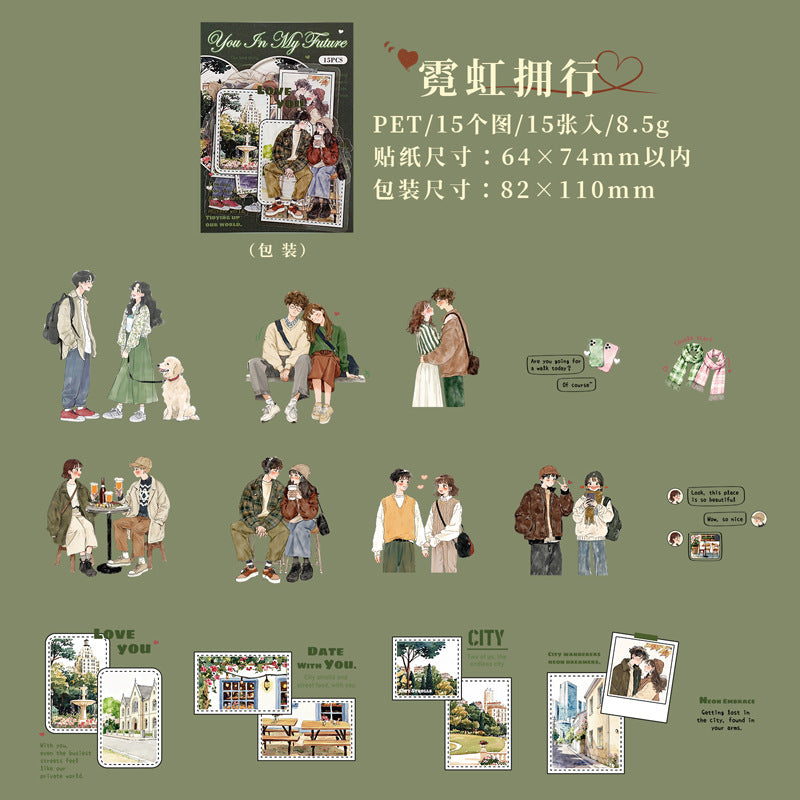 S-32  The Rest of My Life with You Series Couple Theme Sticker 6Style