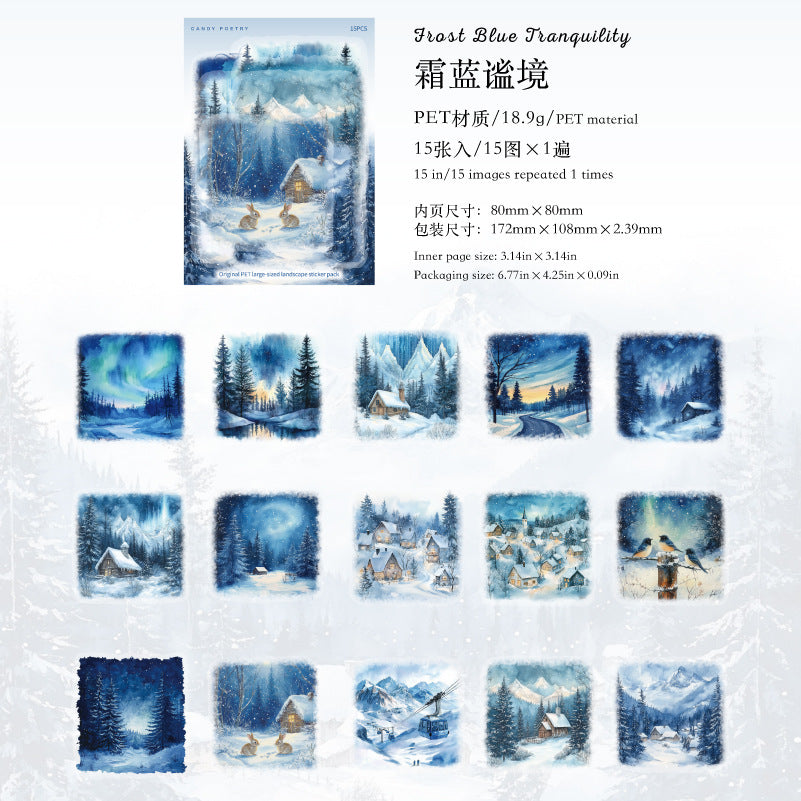 S-39  Large Size LandscapeSnow Poetry Series Winter Snow Scene 6Style