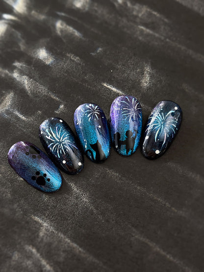 MINI-23Shell Light Gorgeous Fireworks  Stickers Splendid Fireworks New Year Hot-Selling Stickers