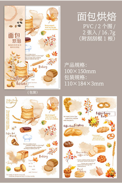 S-22 Coffee Transfer Sticker Hazy Coffee Fragrance Dream Series  6Style