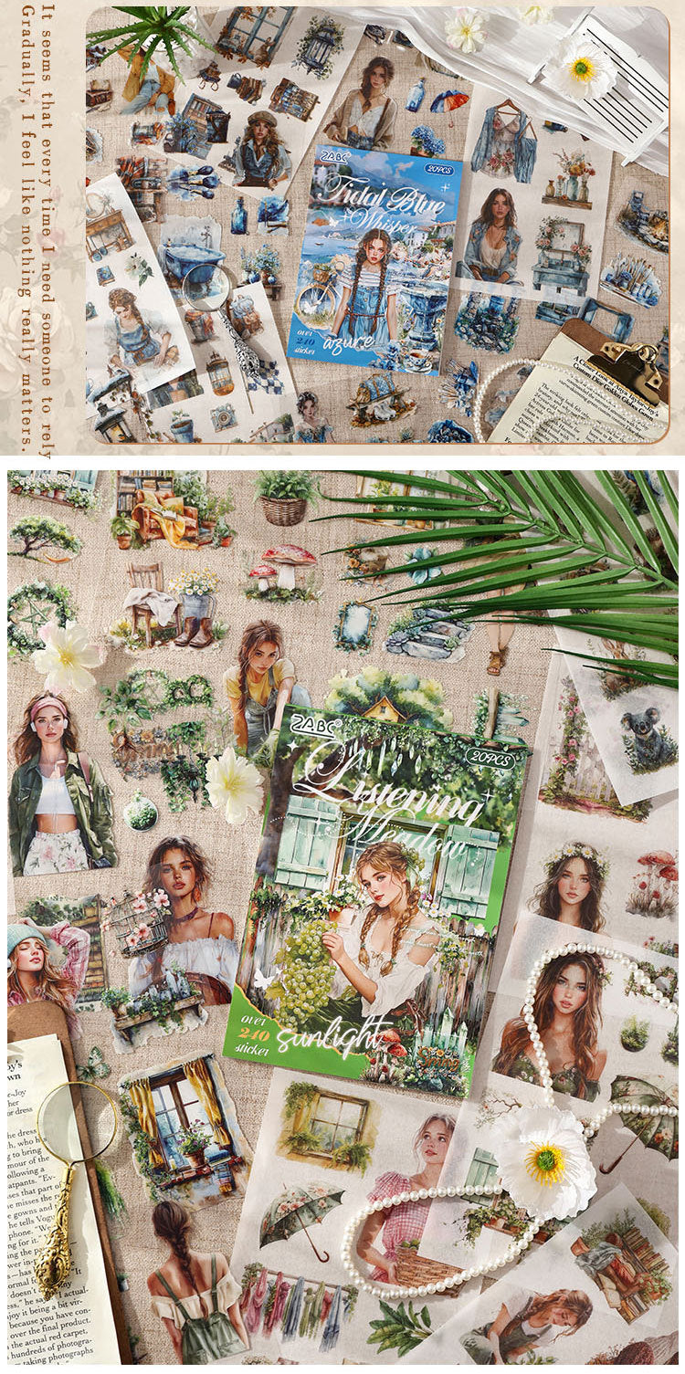 S-11 ZABC Cross-Border Honey Glaze Fragrance Series Sticker Book 8Style