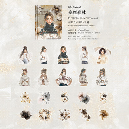 S-38  Flower Encounter Series Scenery Sticker