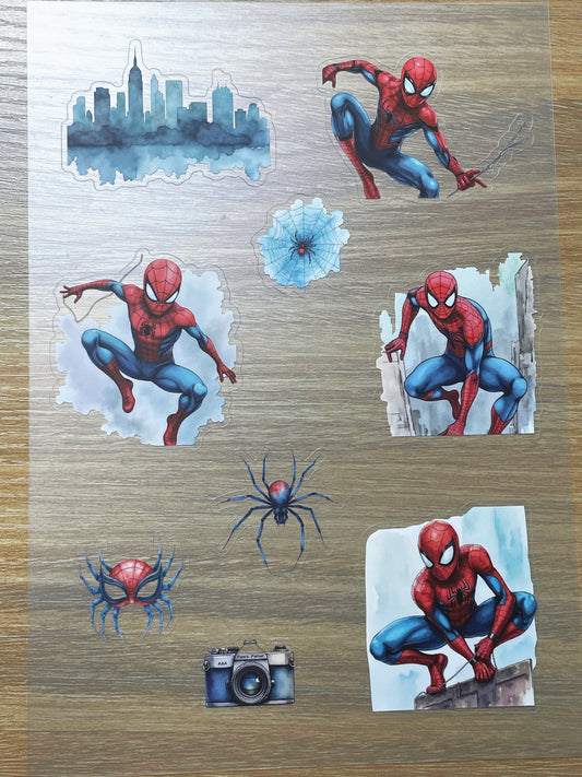 S114 Spider-Man sticker pet precut A5 size 2 pieces