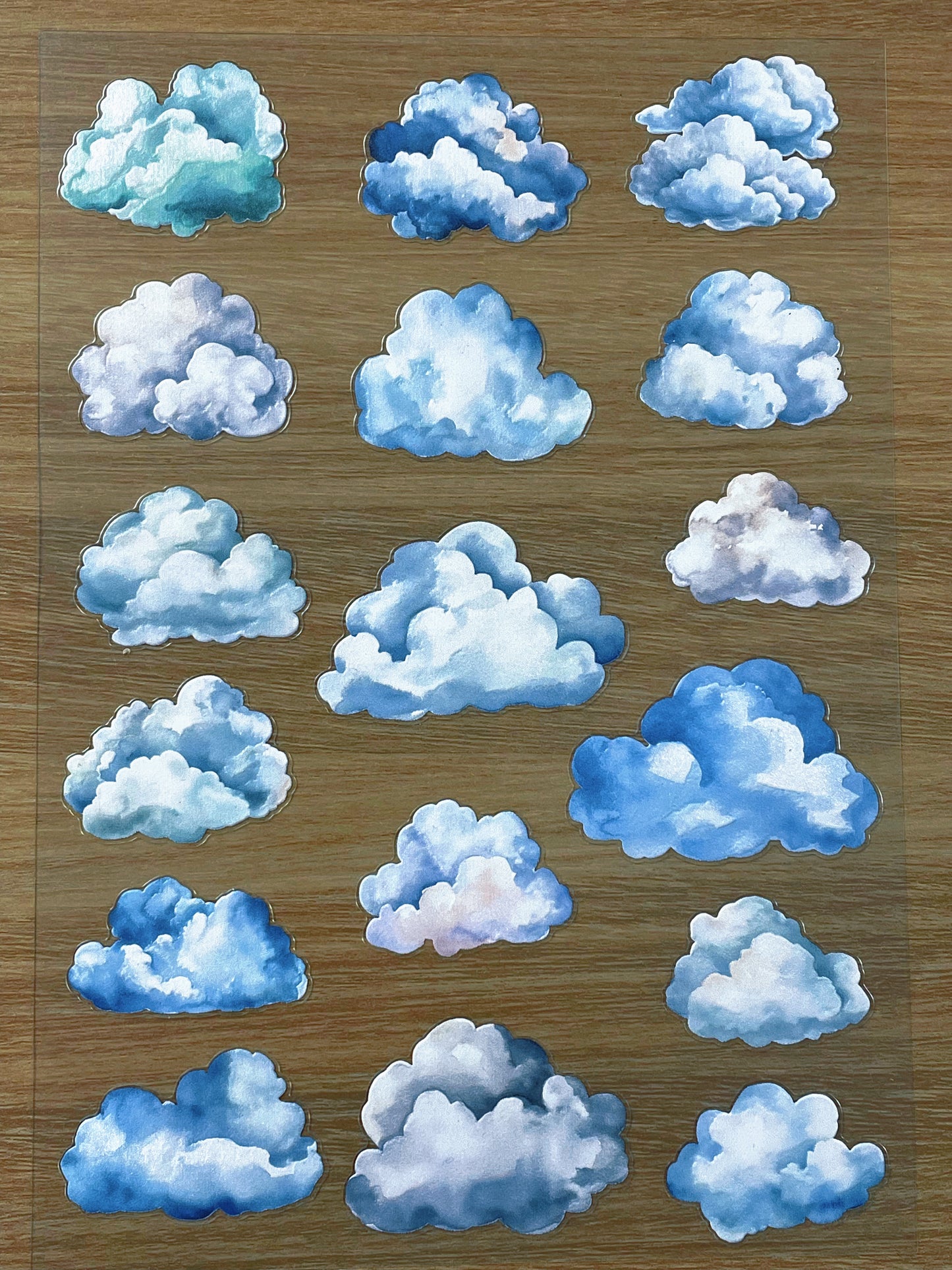 E-83 Sky Marshmallows 3D Embossed sticker 1 piece