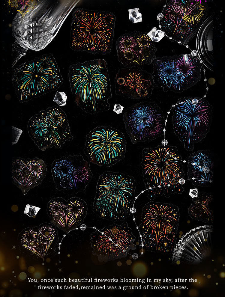 S-16 Dark Phantom PET Sticker package Gorgeous Fireworks Painting Series