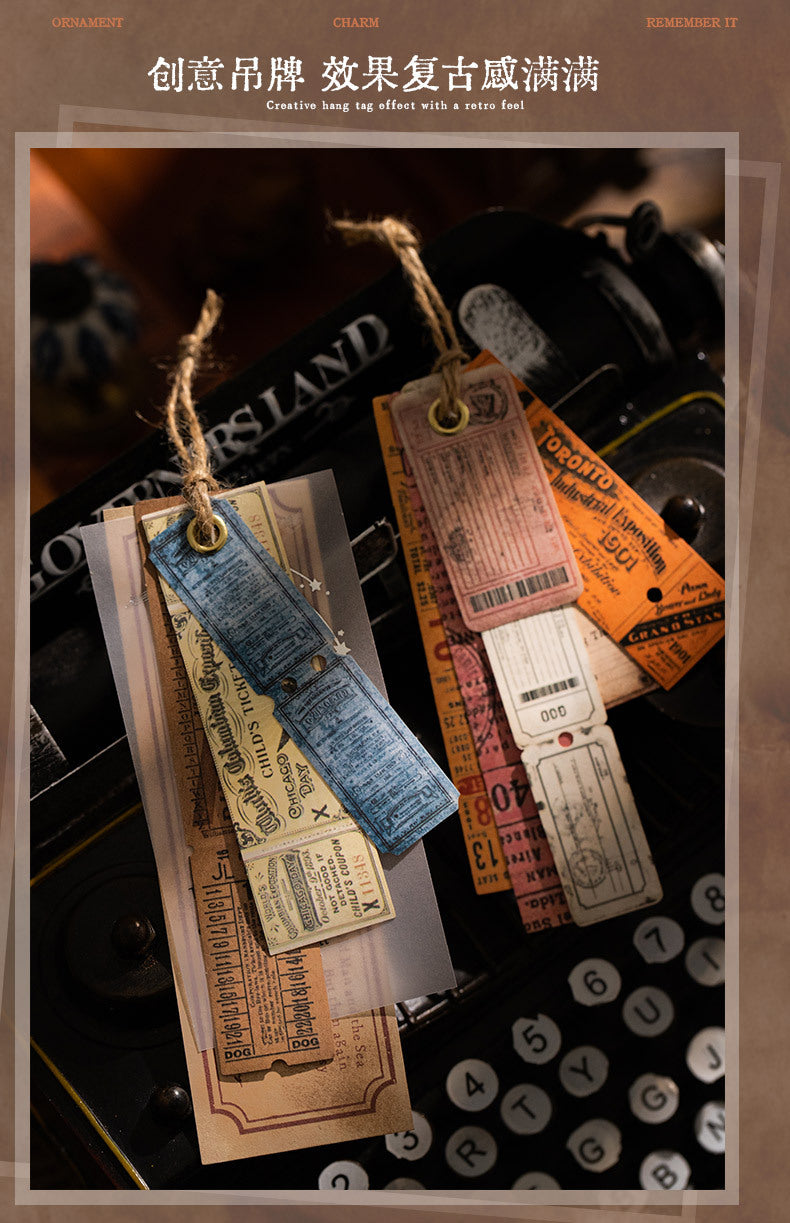 S-40  Retro Ticket Box Sticker Pack 6Style