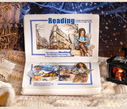 S-18   Sticker Book Winter Light Collection 50Winter Scenery Theme Material 4Style