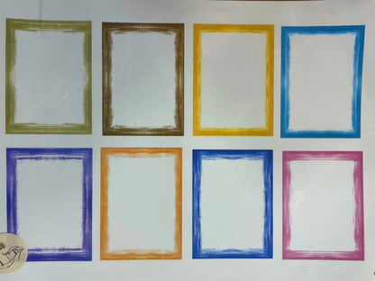 A-10  ATC background frame precut sticker  A4 size（1Piece)