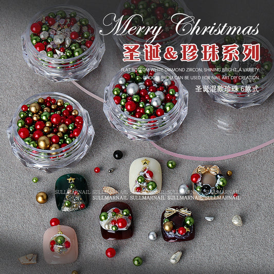 Gem-2 Christmas Pearl Mixed Sizes  Crushed Stone 3D