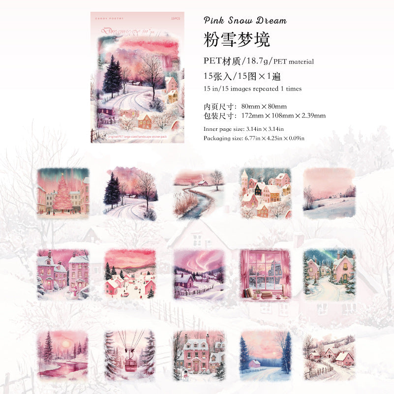 S-39  Large Size LandscapeSnow Poetry Series Winter Snow Scene 6Style