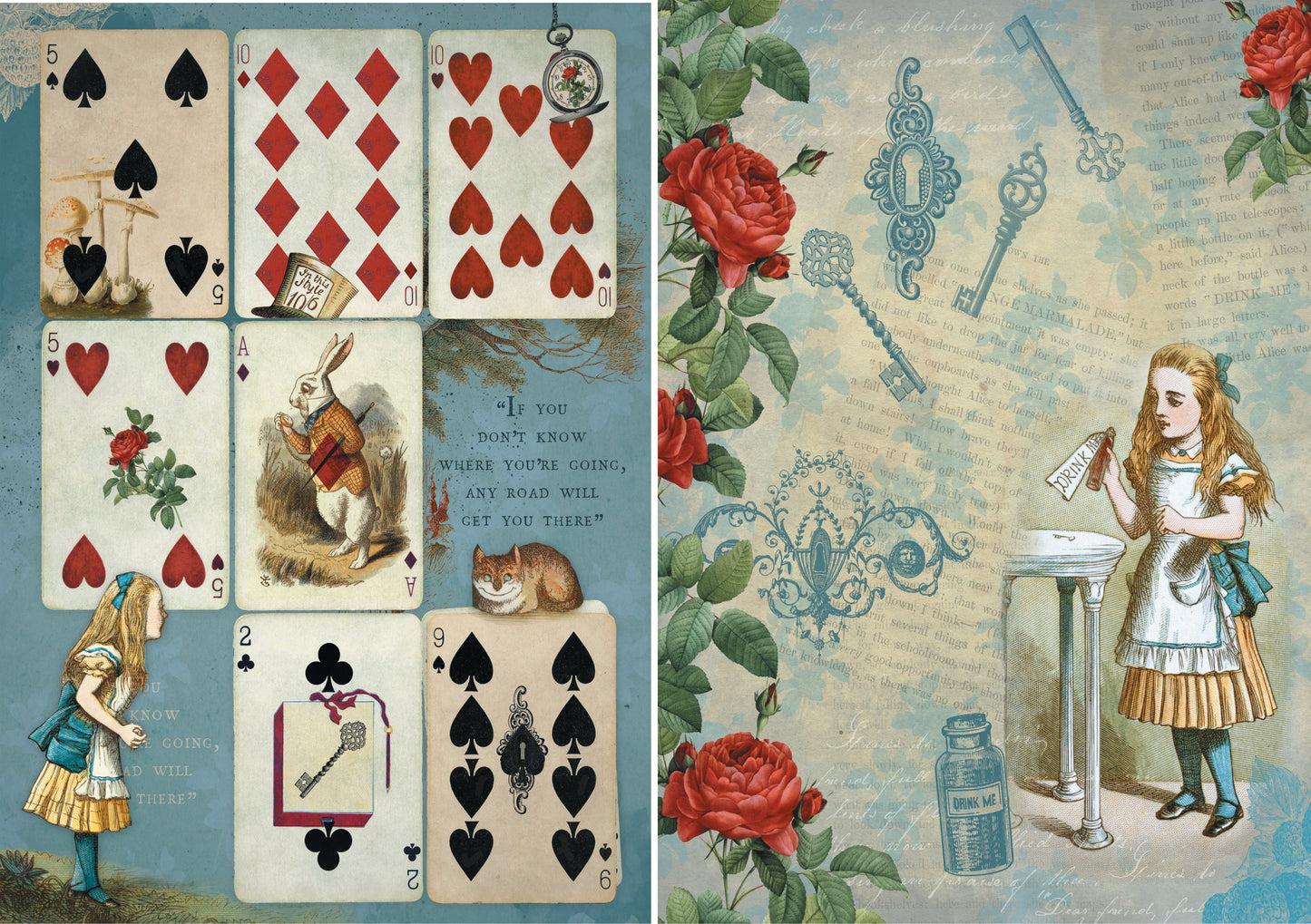 Sticker Book -2 Alice in Wonderland 20 pieces( 6 pieces pet, 14 pieces glossy paper)