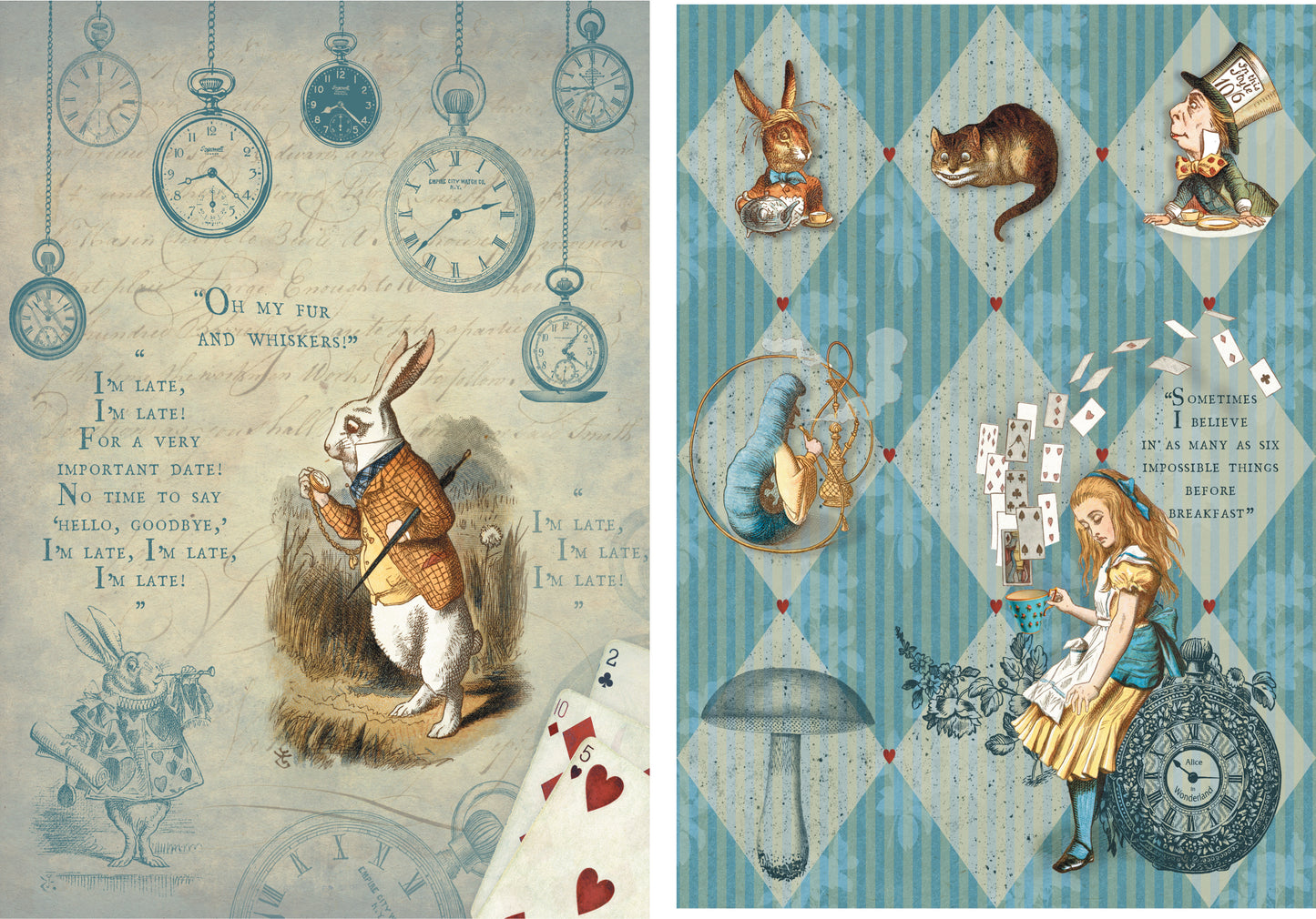 Sticker Book -2 Alice in Wonderland 20 pieces( 6 pieces pet, 14 pieces glossy paper)