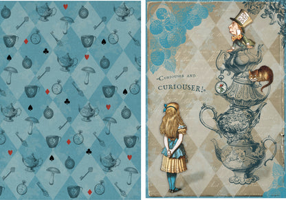 Sticker Book -2 Alice in Wonderland 20 pieces( 6 pieces pet, 14 pieces glossy paper)