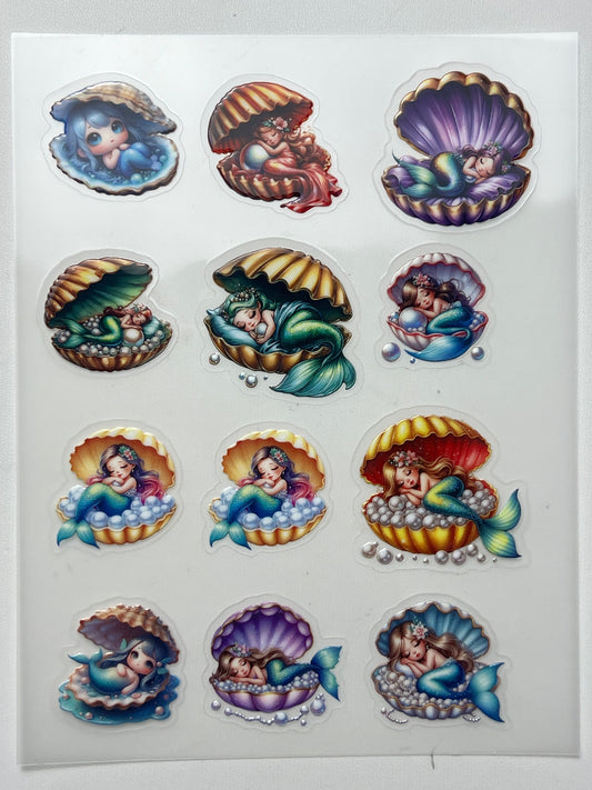 E-6 Embossed sticker