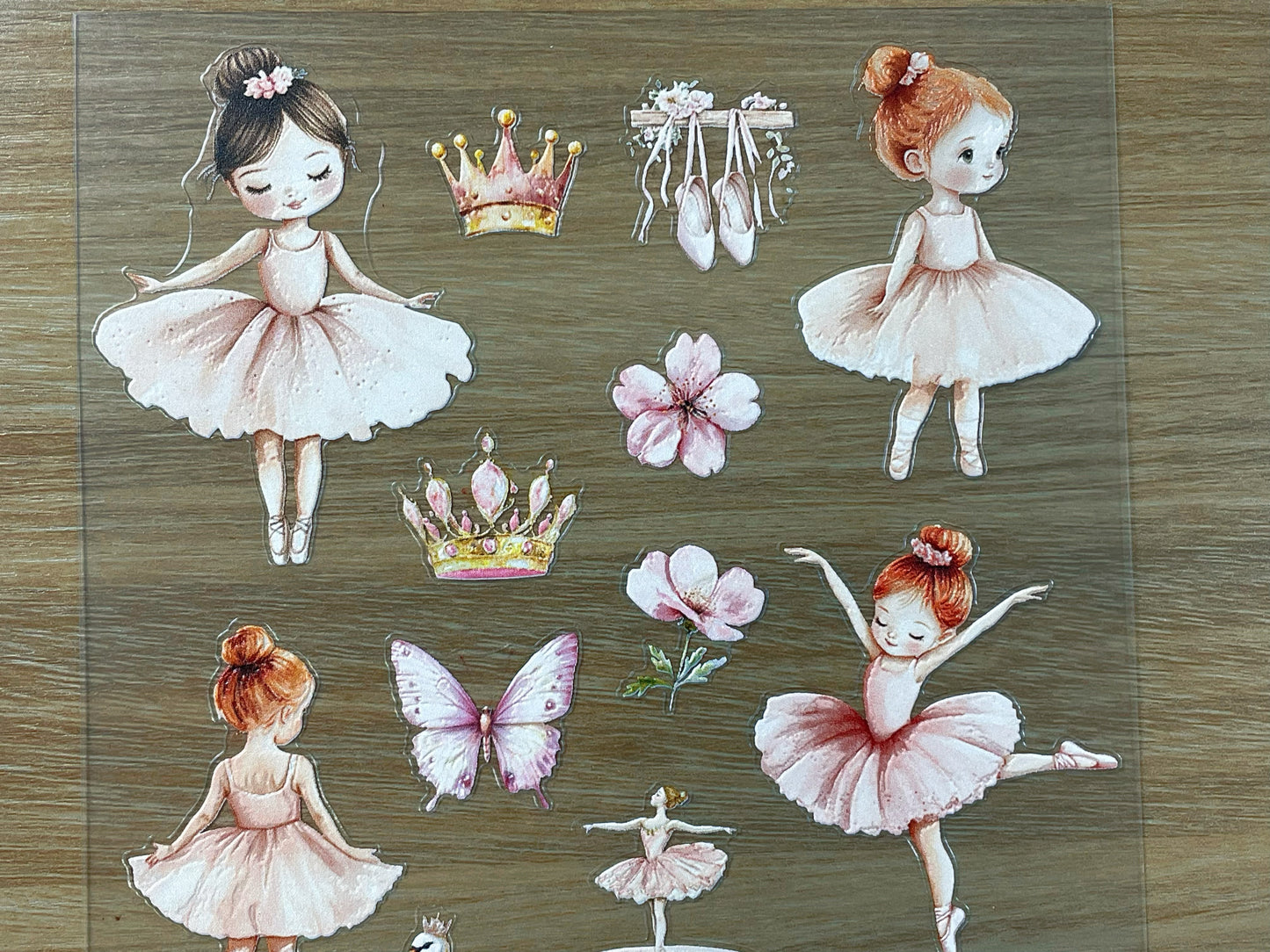 E-45 Little Swan Ballerina 3D Embossed sticker 1 piece