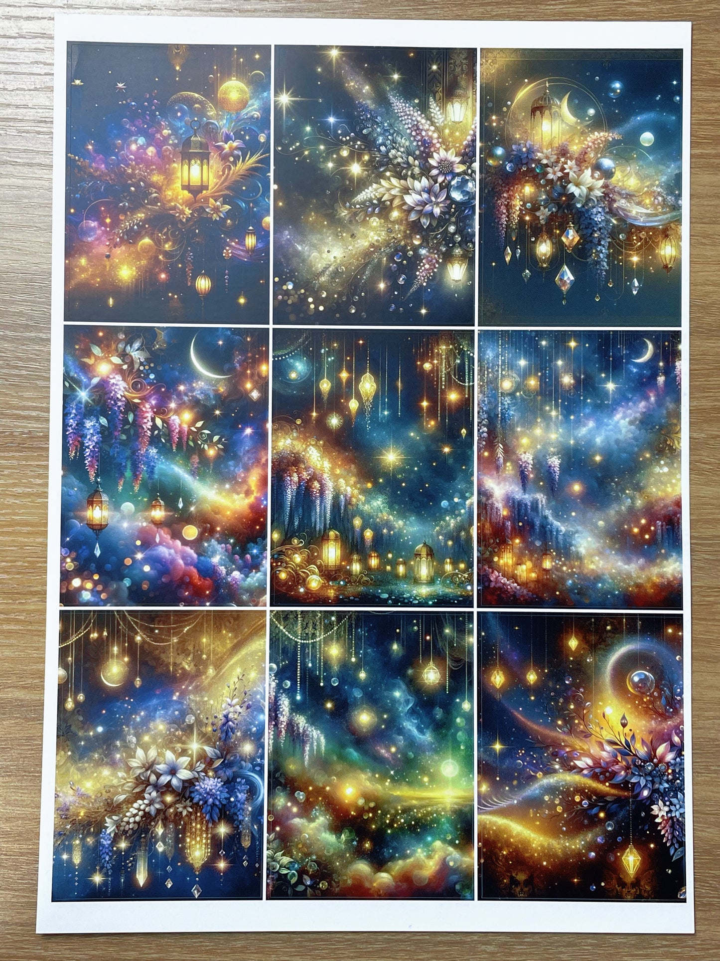 A-076  ATC background precut sticker  A4 size（1Pieces)