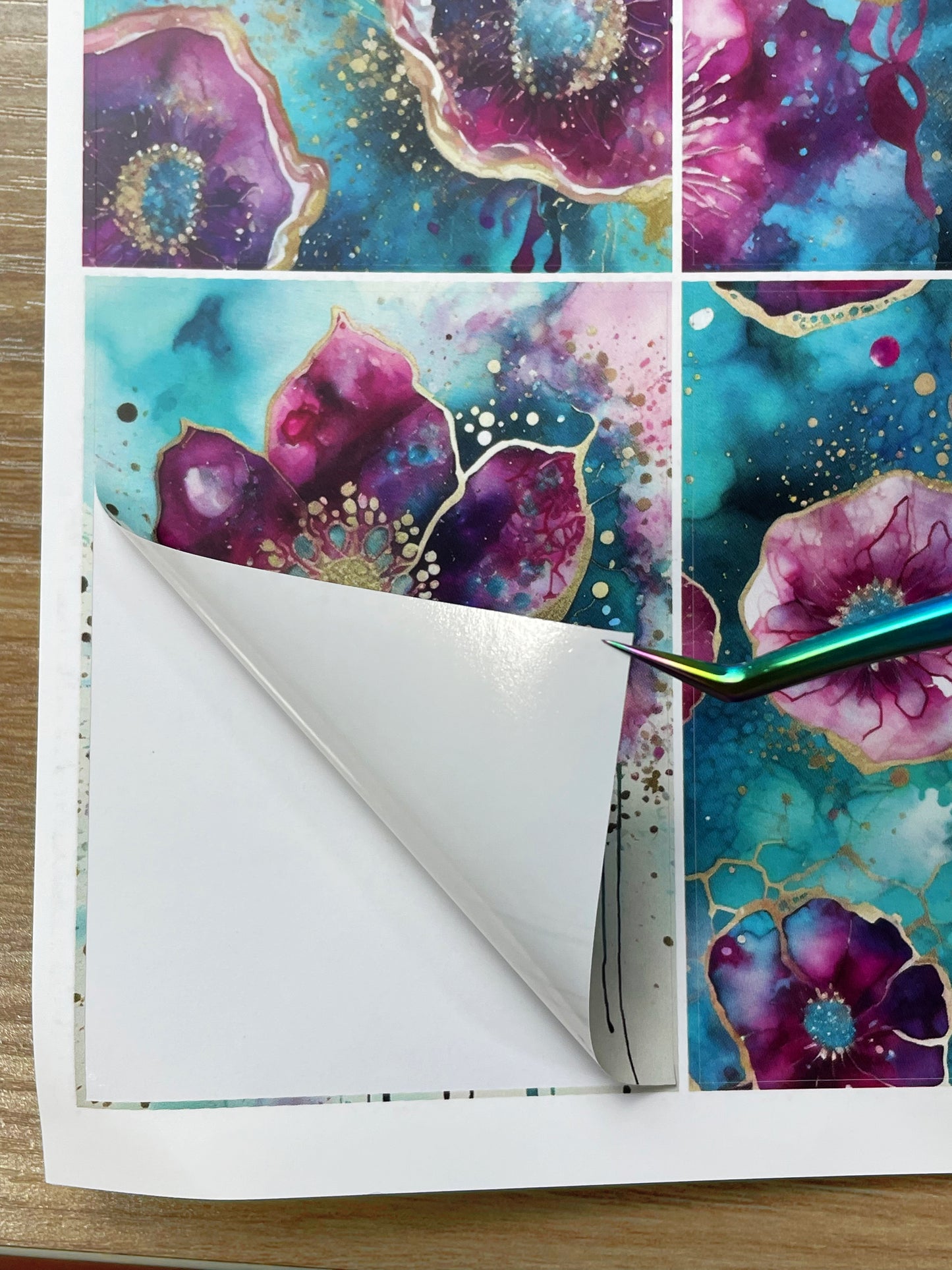 A-077  ATC background precut sticker  A4 size（1Pieces)