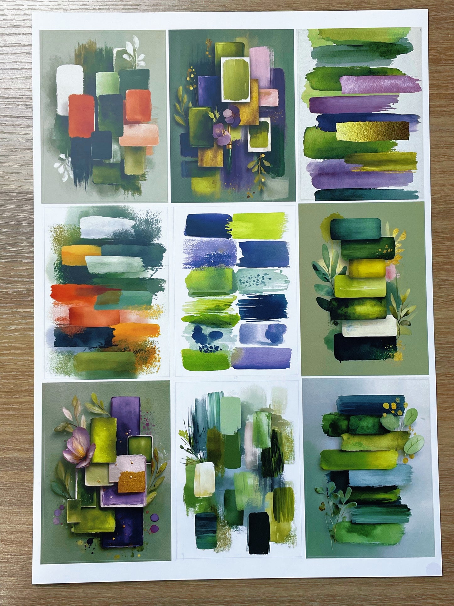 A-078  ATC background precut sticker  A4 size（1Pieces)