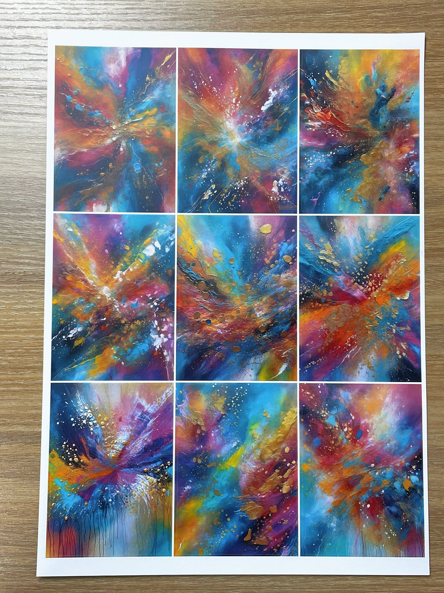 A-079  ATC background precut sticker  A4 size（1Pieces)