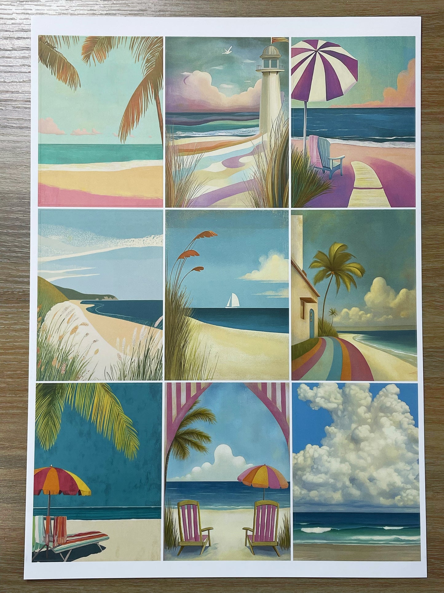 A-083  ATC background precut sticker  A4 size（1Pieces)