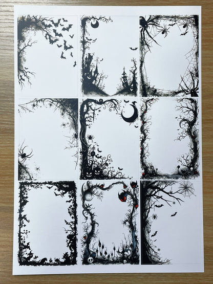A-084  ATC background precut sticker  A4 size（1Pieces)