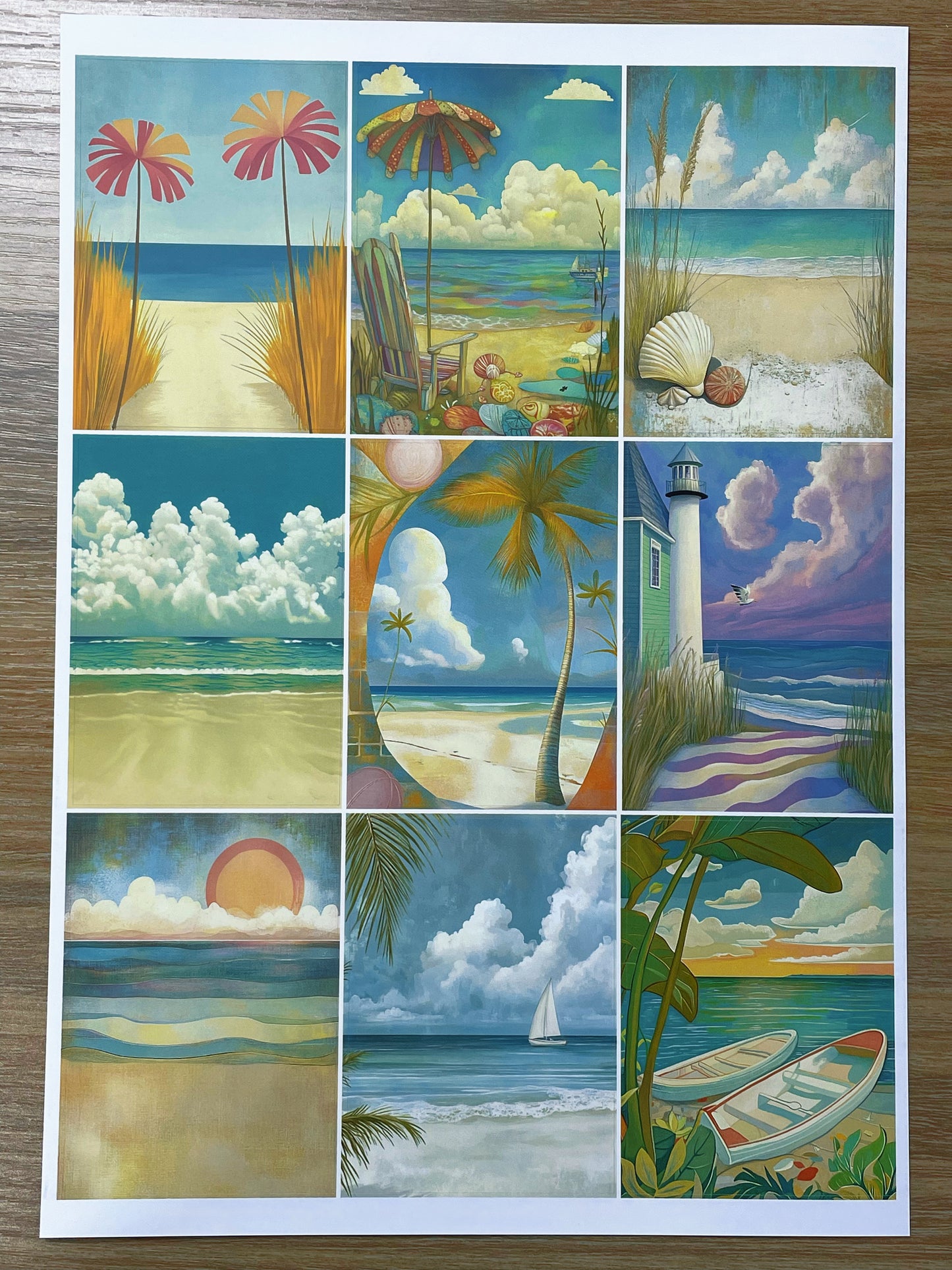 A-085  ATC background precut sticker  A4 size（1Pieces)