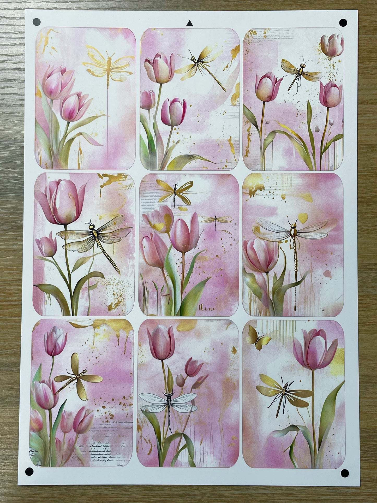 A-088  ATC background precut sticker  A4 size（1Pieces)