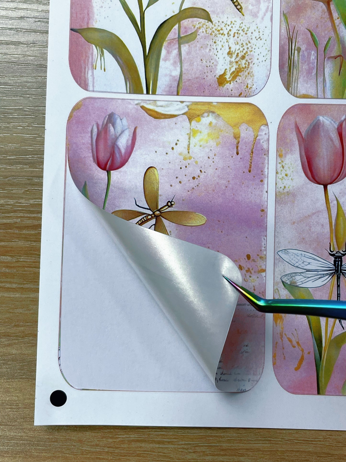 A-088  ATC background precut sticker  A4 size（1Pieces)