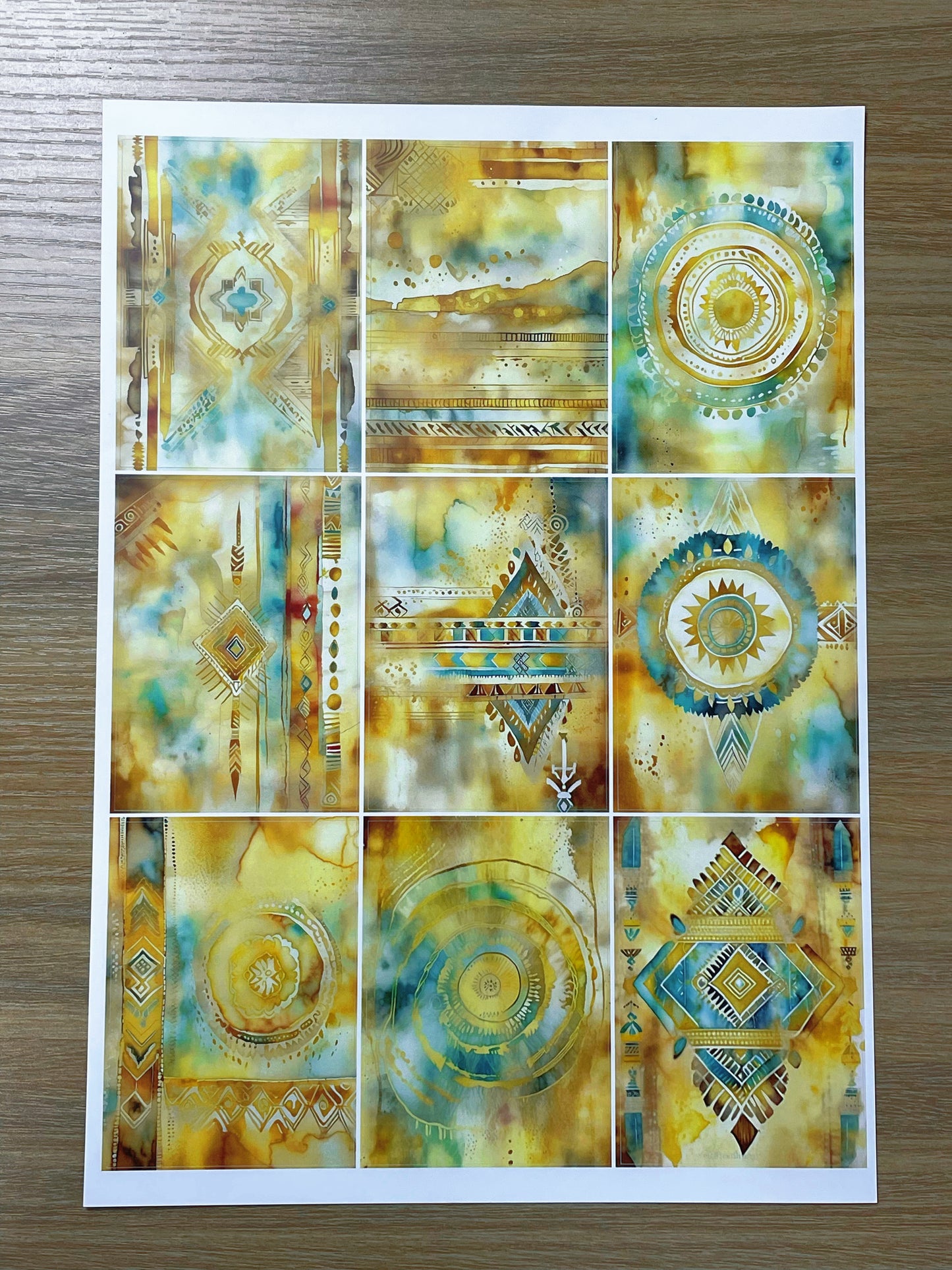 A-091  ATC background precut sticker  A4 size（1Pieces)